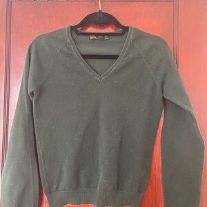 Zara Deep Green V-Neck Sweater